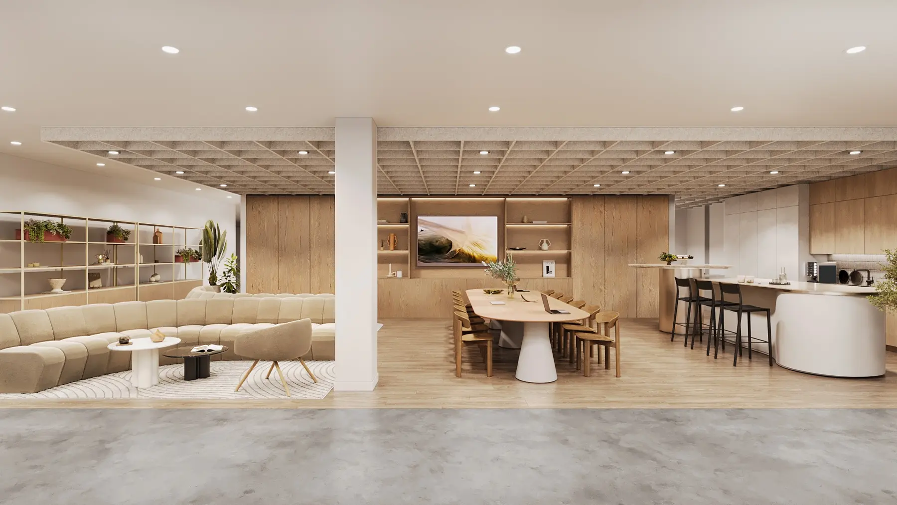 Third-floor lounge developed Galderma visual