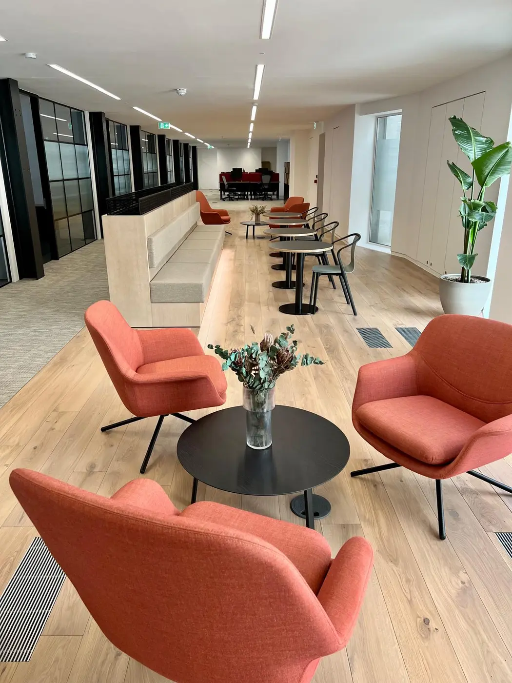 Informal social seating at GXO